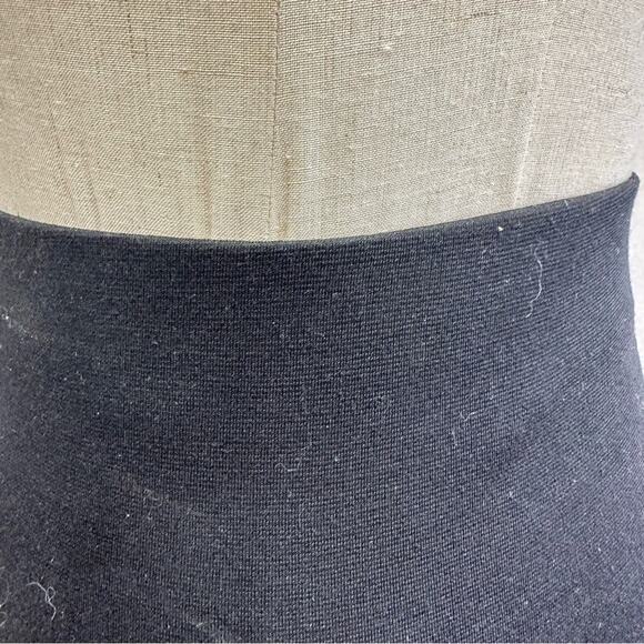 Rockabilly pinup black ponte knit bodycon tulip midi skirt size small pull on - Picture 9 of 11